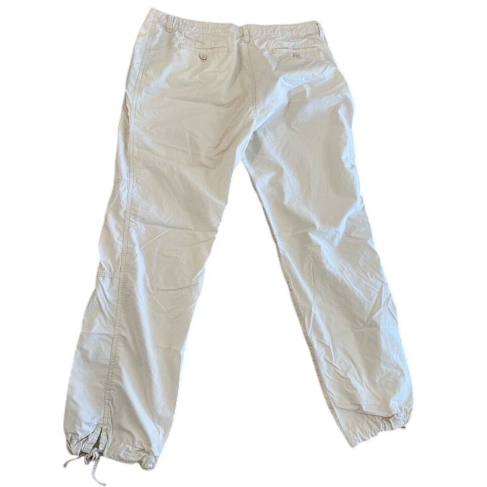 Polo Jeans Ralph Lauren Women 14 Beige Cotton Utility Cargo Drawstring Pants - Picture 2 of 5